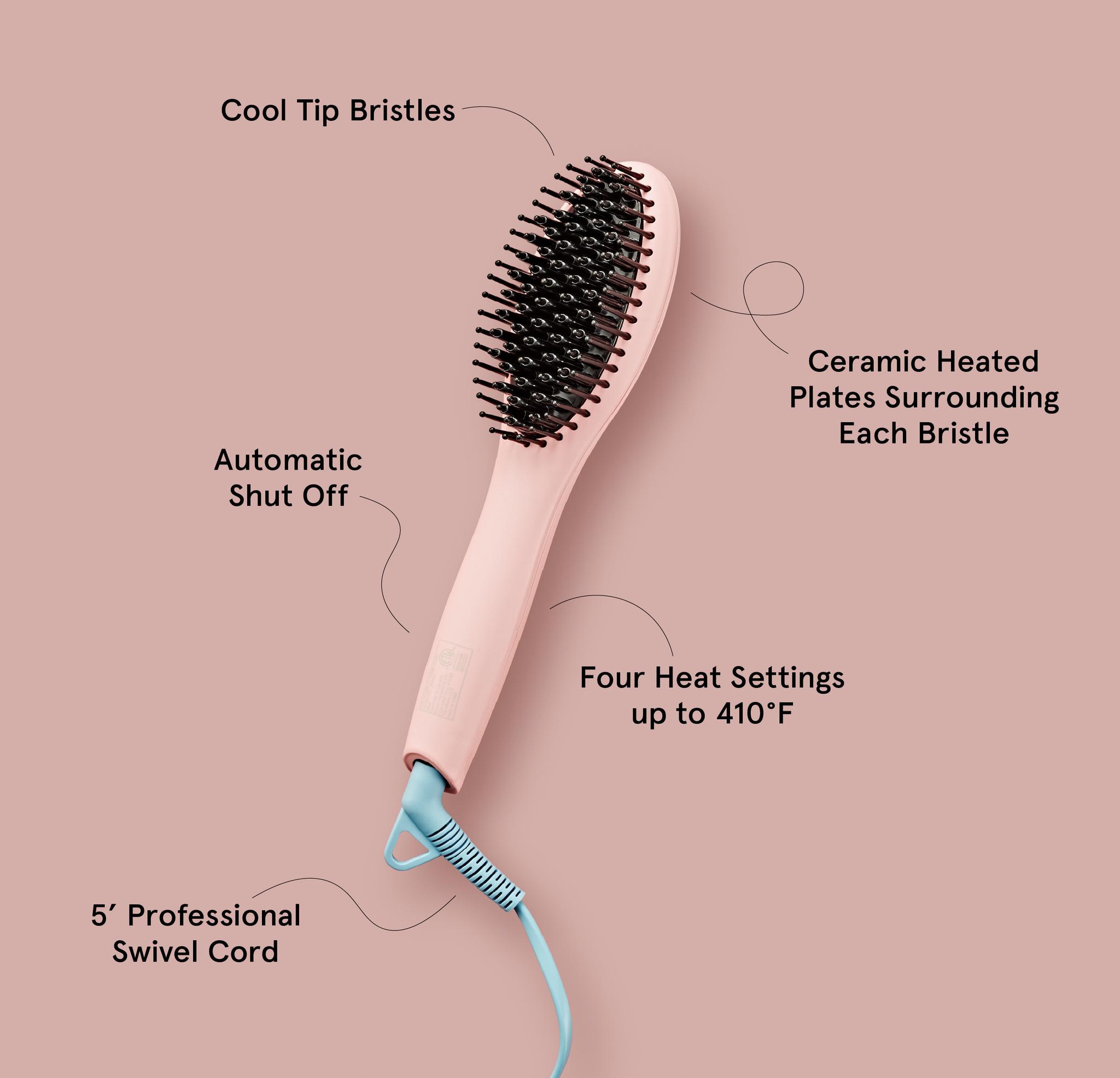 Flower Ceramic Straightening Brush